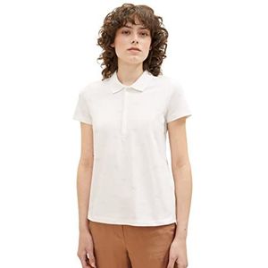 TOM TAILOR Dames 1037493 Poloshirt, 32822-Offwhite Rose Flower Design, S, 32822 - Offwhite Rose Flower Design, S