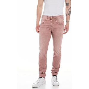 Replay Heren Jeans Anbass Slim-Fit van comfort Denim, brick delavè 250, 28W x 30L
