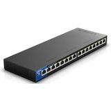 Linksys LGS116P netwerk-switch Unmanaged Gigabit Ethernet (10/100/1000) Power over Ethernet (PoE) Zwart