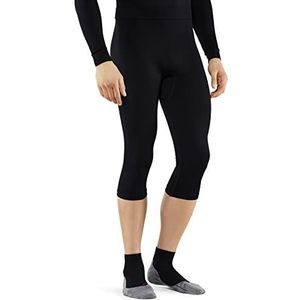 FALKE Heren Broek van Onderlaag Maximum Warm 3/4 M TI Functioneel Material Sneldrogend 1 Stuk, Zwart (Black 3000), L