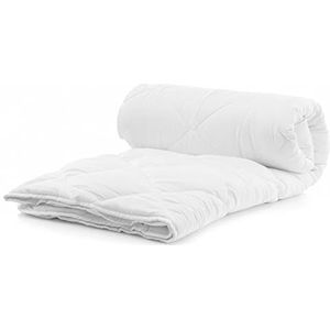 Komfortec Zomerdeken, 200 x 200 cm, 170 g/m², dun en licht dekbed voor zomer, anti-allergische deken voor 2 personen, wit