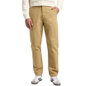 Lee Herenbroek Relaxed Workwear Chino, Relaxed Straight Fit, rechte pijpen, Oscar Kaki, 32W x 32L
