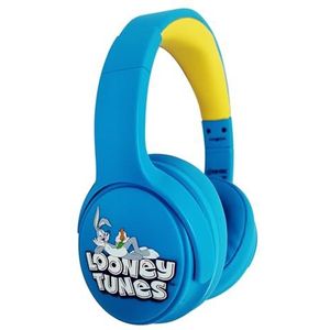 FRTEC Looney Tunes Draadloze hoofdtelefoon voor kinderen, geluidsvolume 85 dB, compact en opvouwbaar, Bugs Bunny, bluetooth-hoofdtelefoon