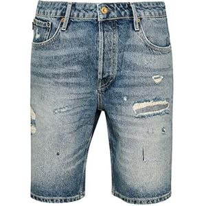 Superdry Heren Straight Denim Shorts, Felix Ripped Vintage, 30