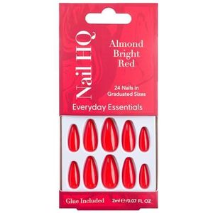 Nail HQ Amandel Bright Red Nails (24 stuks)