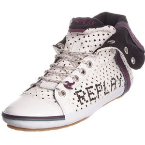 REPLAY Brooke Perfed Lace Up Trainer voor dames, Wit, 36 EU