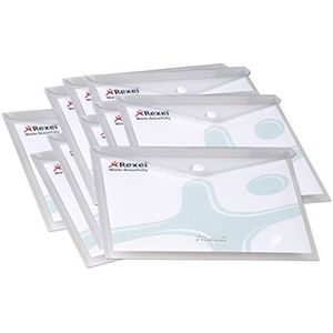 Rexel AZ2101658 Ice Documententas A5 dwars Praktische verzamelmap van polypropyleen voor het opbergen van projectdocumenten, recepten, reisdocumenten, doorzichtig