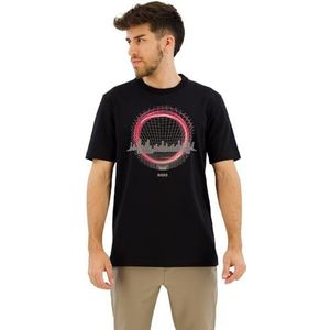 Hugo Boss - Katoenen T-shirt - Zwart - Regular Fit - 95% Katoen