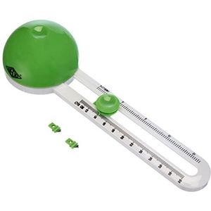 Wedo 799500 cirkelsnijder Comfortline (voor diameter van 10-32 cm, inclusief 3 mesjes, met beschermkap) groen/wit