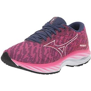 Mizuno Wave Rider 26 hardloopschoen voor dames, Festival Fuchsia Halogeen Blauw, 38.5 EU