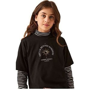 Garcia Kids T-shirt met lange mouwen voor meisjes, gebroken zwart, 164/170