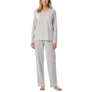 Schiesser Casual Essentials pyjamaset voor dames, zilvergrijs-mel._181756, 36
