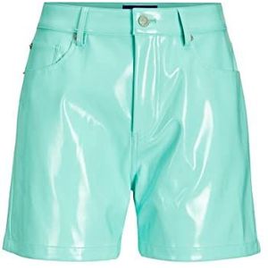 Jack & Jones Jjxx Jxkenya Faux Leather Shorts Dames, Aruba Blue/Detail: glanzend, XL