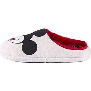 CERDÁ LIFE'S LITTLE MOMENTS Pantoffels voor heren, winter, grappig, Micky Mouse, binnen gesneden, antislipzool, Grijs, 40 EU