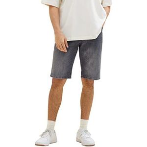 TOM TAILOR Uomini Bermuda jeansshort 1035653, 10218 - used light stone grey denim, 28