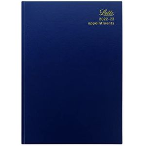 Letts Standard A4 Academisch 2022-2023 Dag naar een pagina met afspraken Dagboek - Blauw