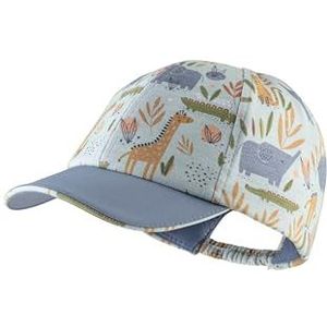 Sterntaler Unisex basecap van vlamgaren jersey bedrukt met safaridieren honkbalpet, ijsgroen, 45