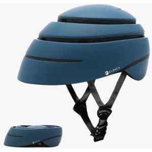 Opvouwbare fietshelm voor volwassenen (Closca Helmet LOOP). Helm voor fietsen en elektrische step/scooter voor dames en heren (uniseks). Gepatenteerd ontwerp. (Abyss, maat L)