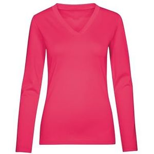 Trigema - T-shirt - Koraal - TRIGEMA Langarmshirt met V-hals