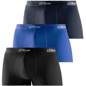 s.Oliver RED LABEL Bodywear LM s.Oliver Boxer Basic 3X Boxershorts, blauw gesorteerd, passend (3 stuks), Blauw gesorteerd., M