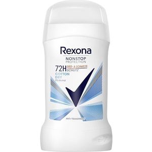 Rexona Nonstop Protection deostick Cotton Dry anti-transpirant met 72 uur bescherming tegen zweet en lichaamsgeur, 50 ml