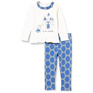 Chicco T-shirt met korte mouwen (2 stuks) voor babymeisjes, Blauw en grijs, 3 Maanden