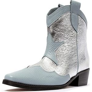 L37 HANDMADE SHOES Dames Sky Full of Stars Western Boot, Blue/Silver, 36 EU