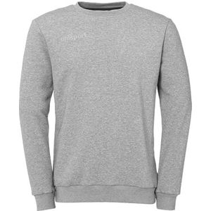 uhlsport Sweatshirt met lange mouwen, sportshirt, voetbal-sweatshirt in uniseks snit, donkergrijs gemêleerd, 152