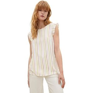 TOM TAILOR Denim Dames blouse met strepen 1030679, 29471 - Vertical Multicolor Stripe, XXL