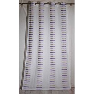 Homemaison gordijn, gestreept, polyester, violet, 260 x 140 cm