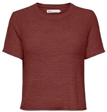 Only - ONLSUNNY S/S PULLOVER - Trui - Spiced apple - Korte Mouwen