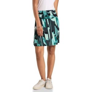 Bedrukte rok, hunter green, 36