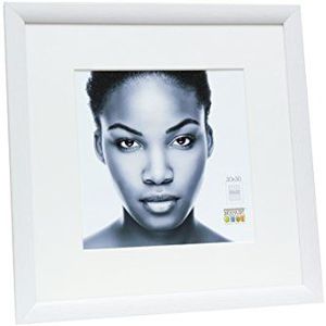 Deknudt Frames Fotolijst, hout, wit, 22,2 x 17,1 x 1,5 cm
