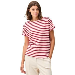 T-shirt - Glazed Apple Red - Streepmotief - Zonder Capuchon