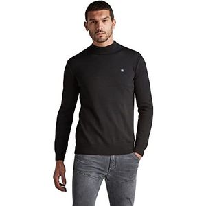 G-STAR Premium Core Mock Turtle Knit Ls Pullover Sweater voor heren, Zwart (Dk Black D17923-b692-6484), S