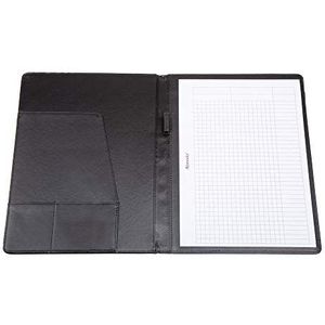 Alassio 30181 - schrijfmap A4 Balacco van polyester, conferentiemap in zwart, organisatiemap ca. 31,5 x 25 x 2 cm, met A4-blok, visitekaartjesvak en 1 pennenlus