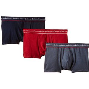 Eminence - 3 boxershorts voor heren, Veelkleurig (marineblauw/rood/antraciet), L