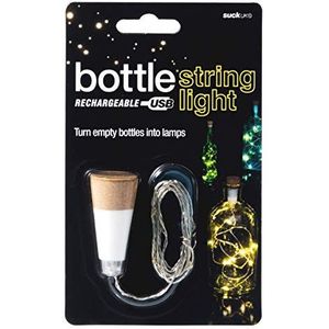 SUCK UK Lichtsnoer voor flessen, plastic, wit, 94 x 2,4 x 2,4 cm