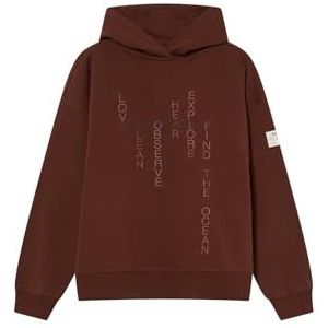 ECOALF - Observealf damessweatshirt, gerecycled biologisch katoen, lange mouwen, comfortabel en veelzijdig, basic sweatshirt, maat L, walnoot, Walnoot, L