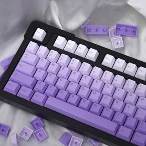 Gradiënt Paars Keycaps 123 Toetsen OEM Profiel Dubbele Shot PBT Keycaps Set Fit voor 61/87/104/108 Cherry Mx Schakelaars Mechanische Toetsenbord