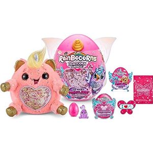 Rainbocorns Fairycorn Surprise Series 4 Eenhoorn - verzamelbare pluche - magische sprookjesverrassingen, 28 cm, knuffelig pluche knuffeldier, draagbare feevleugels, stickers, slijm (eenhoorn)