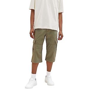 TOM TAILOR Uomini bermuda shorts 1035042, 31300 - Olive Minimal Pattern, 28