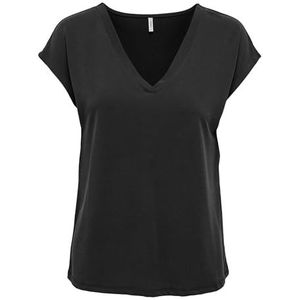 ONLY Dames Onlfree S/S Modal V-NEC Box JRS Noos Top, zwart, XXS