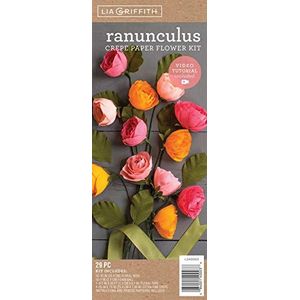 Lia Griffith LIA Flower Crêpe KIT Ranunculus, diverse kleuren, One Size