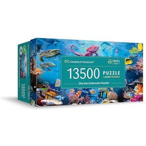 Trefl Prime - UFT puzzel: Dive into Underwater Paradise - 13500 stukjes, Grote puzzel met kleurrijke oceaanbodem, het dikste karton, BIO, ECO, Ontspanning voor volwassenen en kinderen vanaf 12 jaar