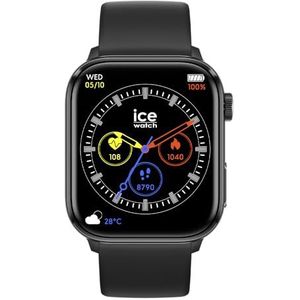 Ice-Watch - ICE smart 2.0 Black - Zwart verbonden horloge met zwarte siliconen band voor heren - 022535 (1,96inch)