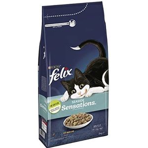 FELIX Seaside Sensations Kattenvoer droog, met zalm en groenten, verpakking van 6 (6 x 2 kg)