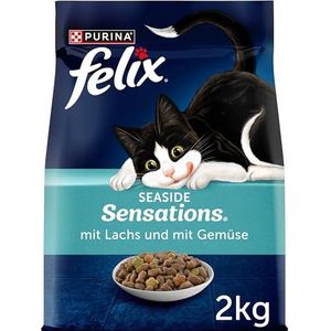 FELIX Seaside Sensations Kattenvoer droog, met zalm en groenten, verpakking van 6 (6 x 2 kg)