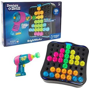 Learning Resources - Verlichte activiteitsset Design & Drill BrightWorks, STEM leren met boormachine voor kinderen, 53-delig, vanaf 3 jaar, EI-4138