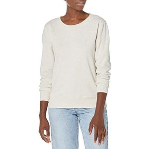 Amazon Essentials Fleece Trui met Ronde Hals (Verkrijgbaar in Grote Maten) Dames, Beige (Oatmeal Heather), 8-10